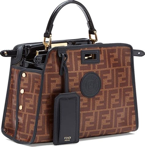 fendi peekaboo customizable handle defender|fendi peekaboo leather bag.